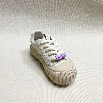 Women casual leather shoes with thick soled and in fashion style