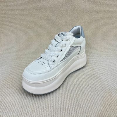 Women high top sneakers with breathable upper and lace up