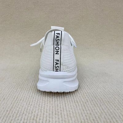 Women breathable sneakers with mesh upper and flyknit material