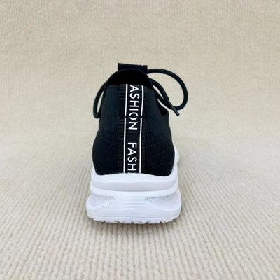 Women black sneakers sports shoes for climbing running in daily life