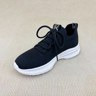 Women black sneakers sports shoes for climbing running in daily life