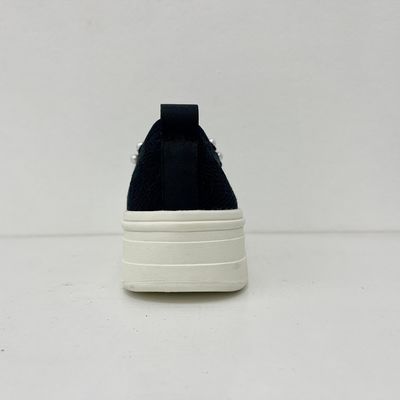 Women Canvas Walking Shoes Pearls On Ladies Canvas Trainers