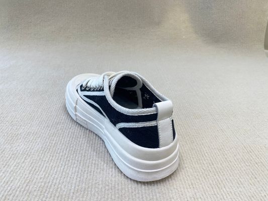 Women black and white sneakers with breathable mesh and mid top