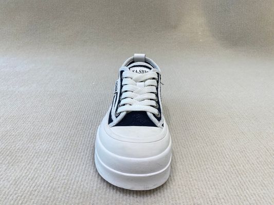 Women black and white sneakers with breathable mesh and mid top