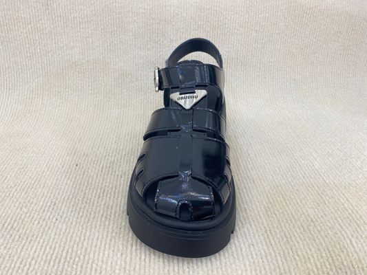 TPR Womens Silver Platform Sandals With Thick Soled And Cover Head