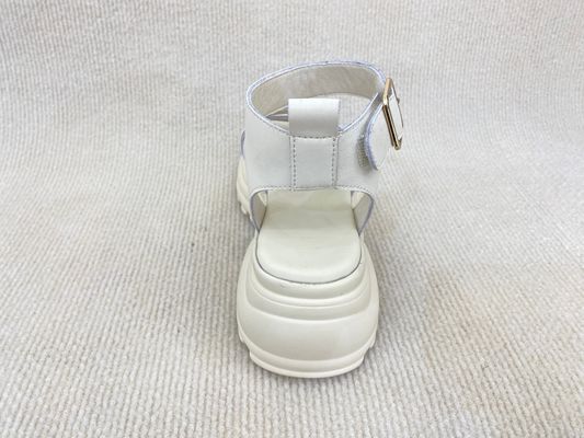Breathable Microfiber Summer Sandals PU White Sandals For Women